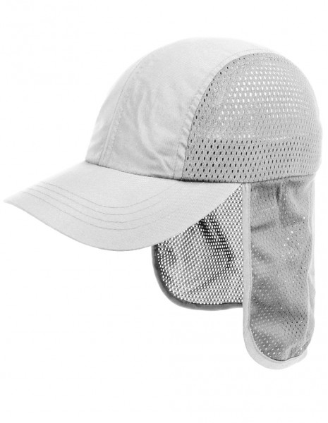 Mesh Cap With Neck Protection White