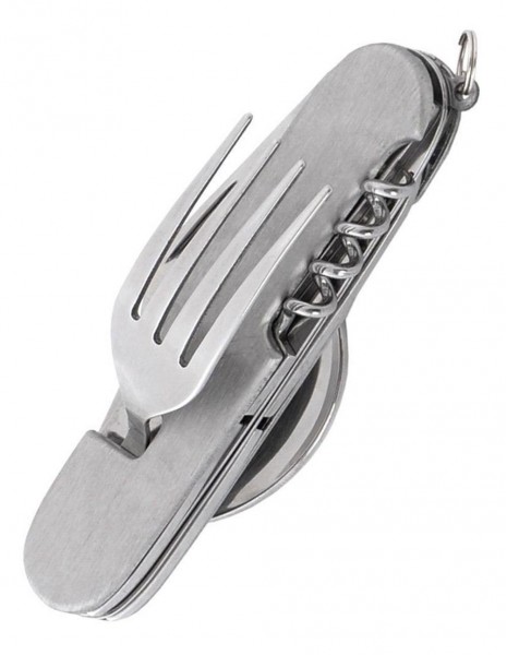 Miltec 14630000 Folding Pocket Cutlery Set 6-in-1 Stainless Steel 14630000