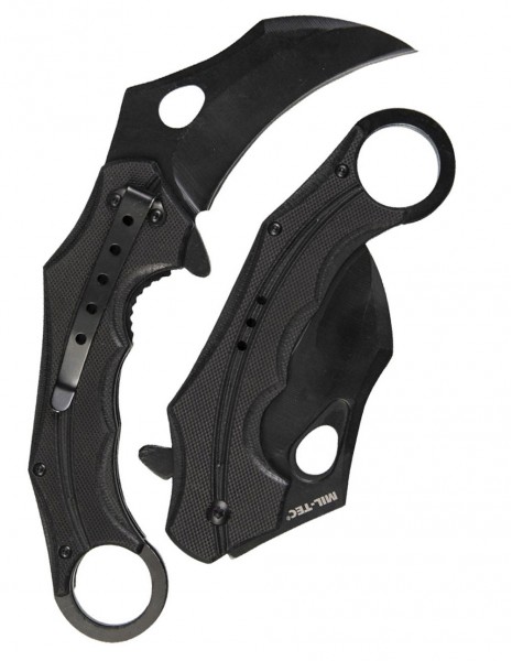 Miltec Folding Pocket Knife Karambit Claw Black Eagle G10 Sale 15301402