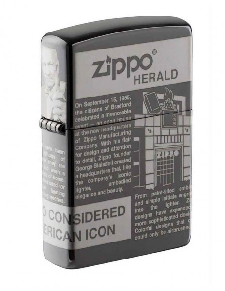 Original Zippo Upaljač Herald Newsprint Design 28977