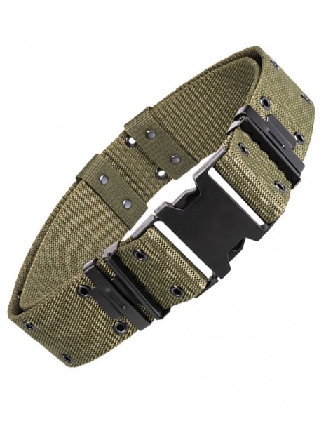 Miltec Army Hunting Hiking Airsoft Tactical Pistol Belt LC2 Olive 13310001 SALE