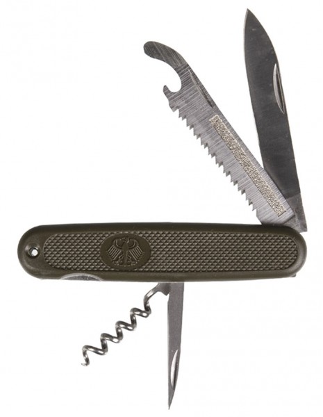 Miltec 15337000 Retro Bundeswehr Foldable Military Knife Olive