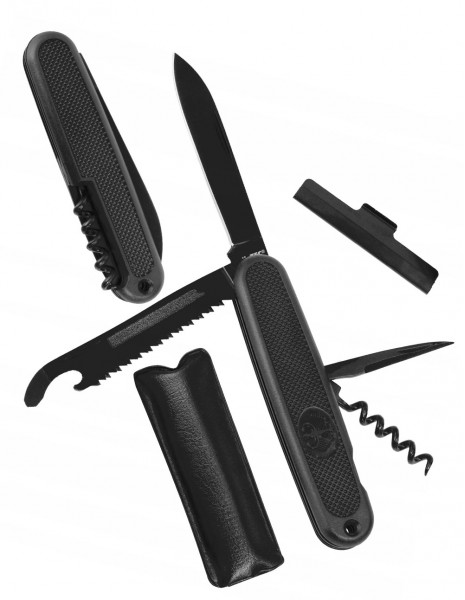 Miltec 15337050 Retro Bundeswehr Foldable Military Knife Black
