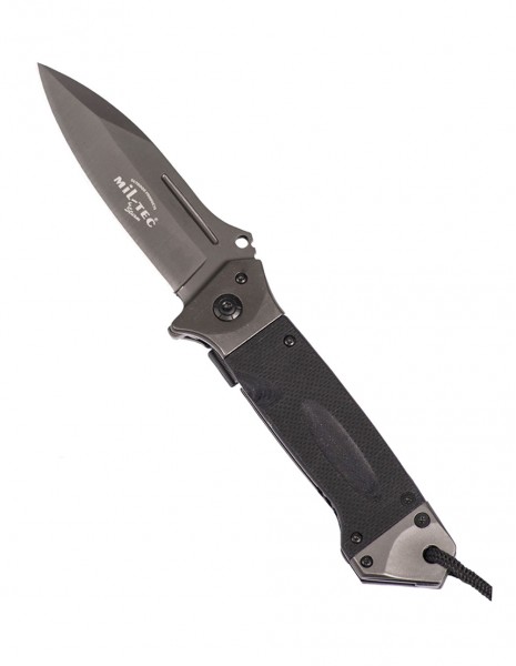 Miltec 15344502 Folding Pocket Knife Miltec DA35 Micarta Black