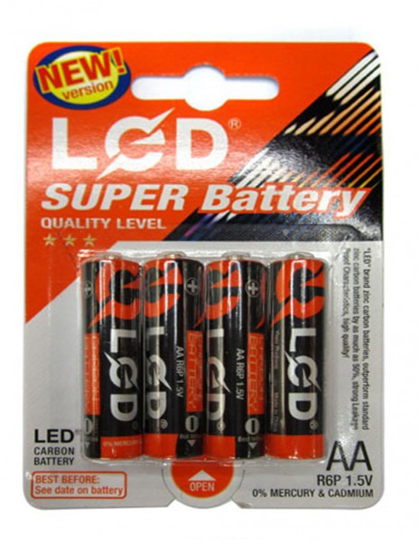 LED AA Blister HQ Batteries Pack 4 pieces