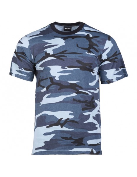 Marine Camouflage T-Shirt Cotton Navy Sky Camo