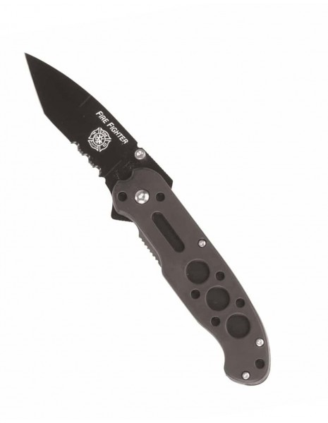 Miltec 15306002  Foldable Pocket Knife Fire Fighter Black