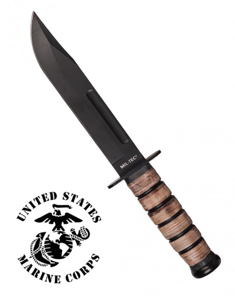 Miltec 15367000 Original USMC Borbeni Nož s Kožnom Futrolom