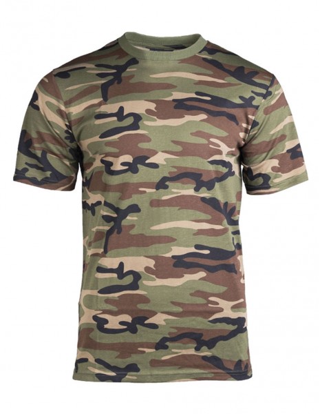 Camouflage T-Shirt Cotton Woodland 11012020