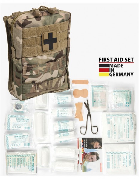 Miltec 16025549 Leina-Werke First Aid Set Large Multicam