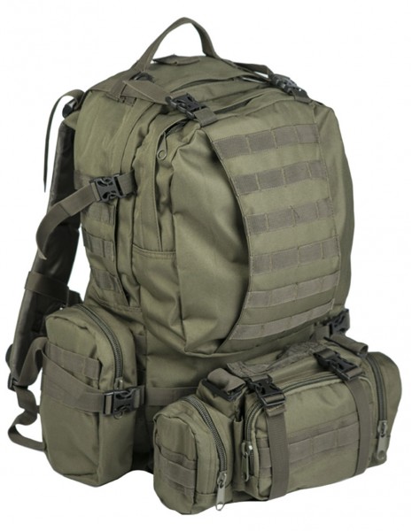 Miltec 14045001 Defense Pack Modular Hiking Hunting Tactical Army Backpack 45L Olive