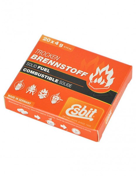 Miltec 14905000 Esbit Fuel Tablets / Fire And Cooking 20x4g