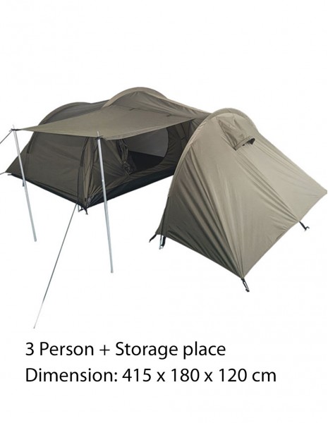 Miltec 14226000 Tent 3 Person Plus Storage Space