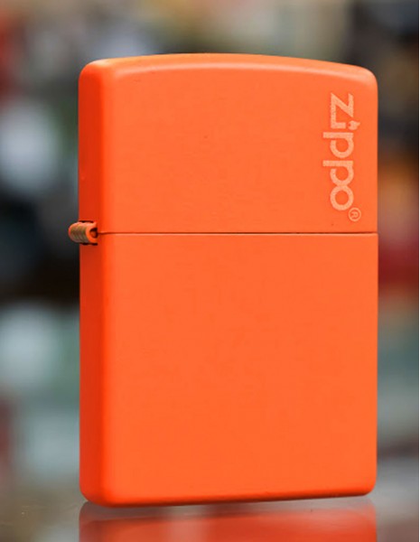 Zippo 231ZL Original Zippo Lighter Orange Matte Zippo Logo