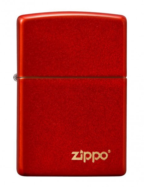 Zippo 49475ZL Original Zippo Lighter Classic Metallic Red Zippo Logo