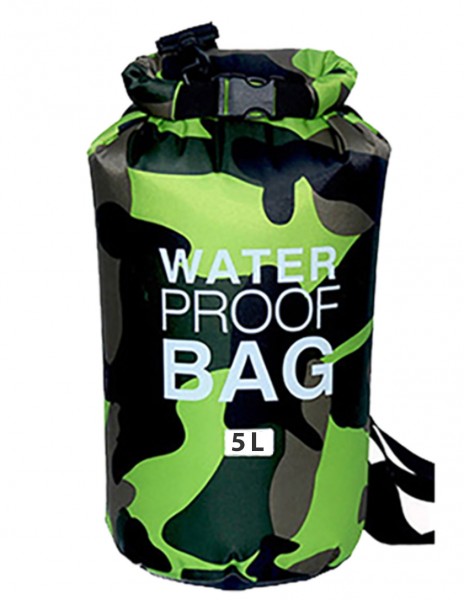 Waterproof Dry Bag 5L Green Camo