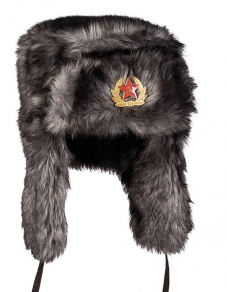 Miltec 12104002 Winter Hat Replica Russian Shubara Black