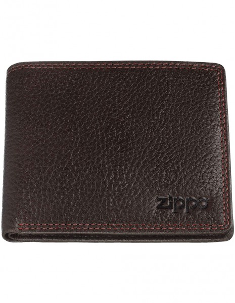 Zippo 2006028 Original Zippo Genuine Leather Wallet Mokka Bi-Fold Brown