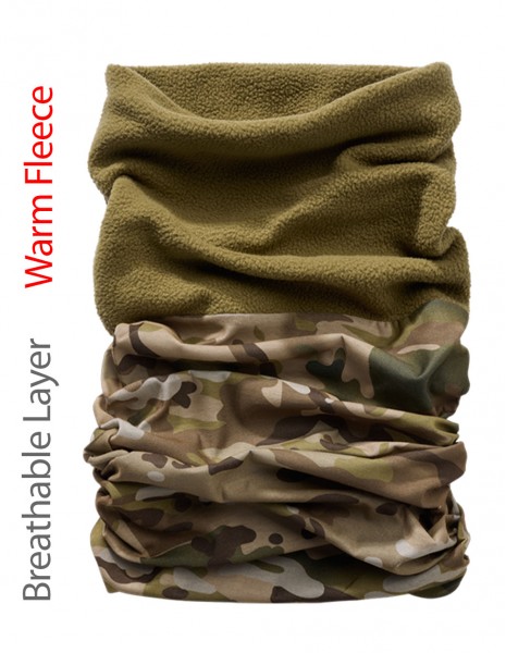 Brandit 7018-161 Multifunctional Fleece Buff Collar Tactical Camo