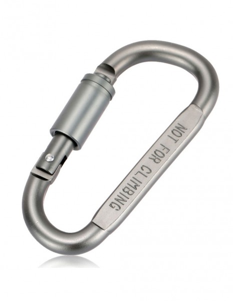 Aluminium Carabiner D-Ring Silver 80mm Key Ring Sale