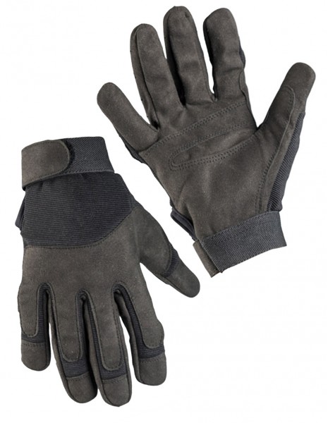 Tactical Army Lether Gloves Black Miltec 12521002