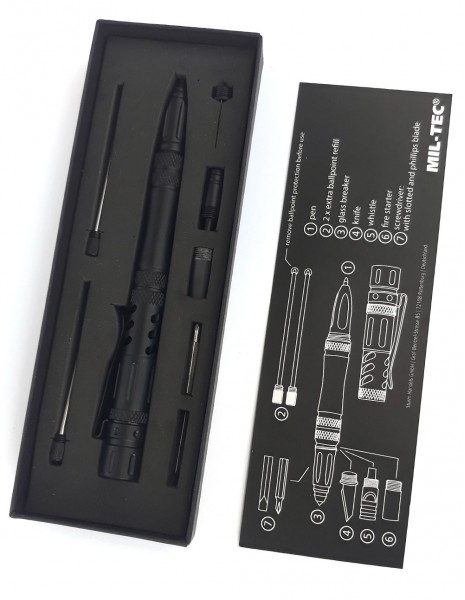 Penna Tattica Tactical Pen MIL-TEC in Alluminio Aeronautico con