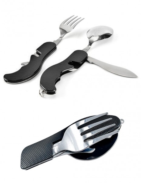 Mountaineering Folding Cutlery 4-in-1