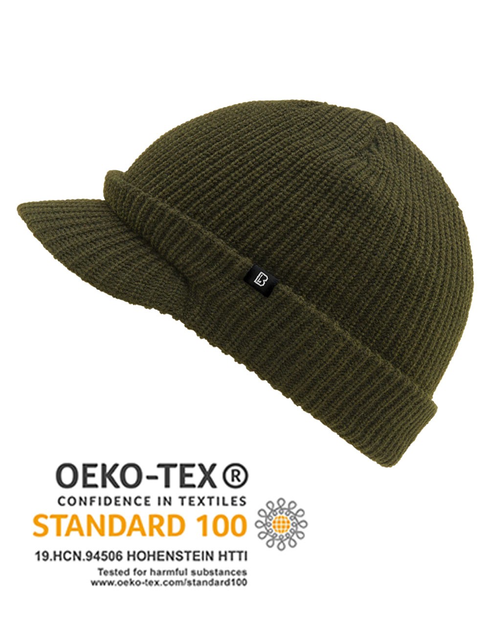 Winter Cap Brandit Olive 7011-1 Oeko-Tex Shield