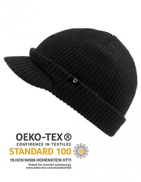 Winter Cap Brandit Shield Oeko-Tex Black 7011-2