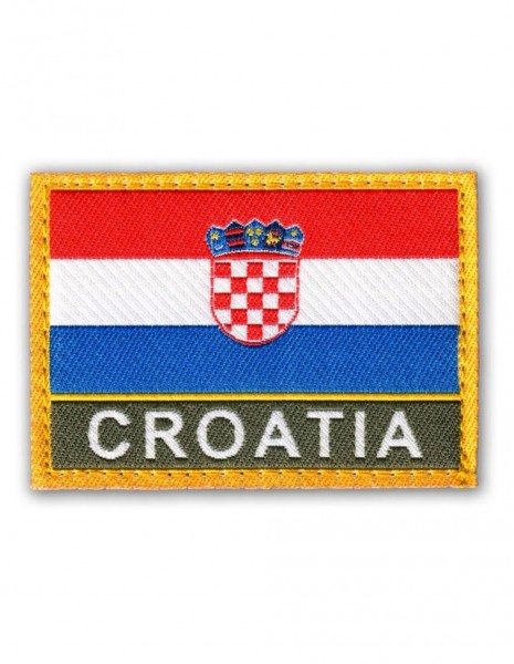 Military Army Patch Croatia Flag Velcro Color