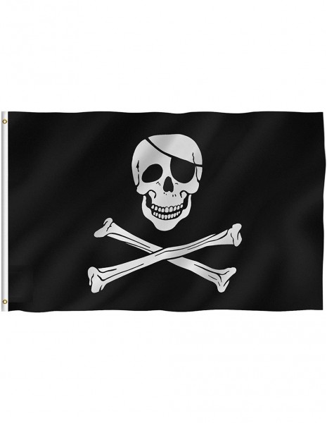 Fosco Gusarska Zastava Jolly Roger Smile 90x150 cm