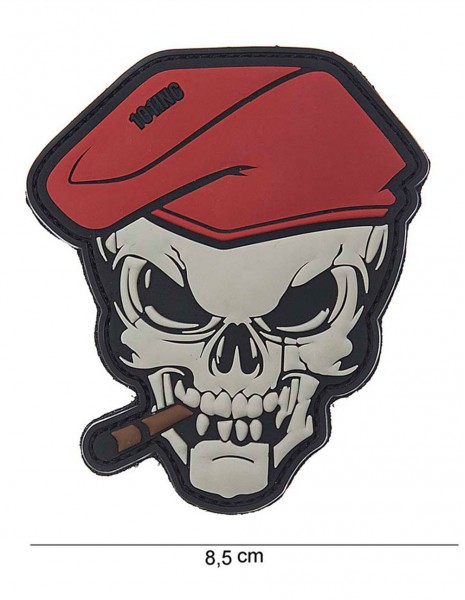 101 Inc. 3D PVC Red Beret Skull Cigar Hook And Loop
