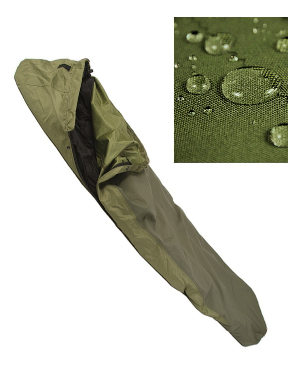 Nylon Dark Green Sleeping Bag Size 6x12Feet