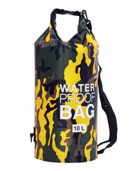 Dry Bag Waterproof 10L Yellow Camo