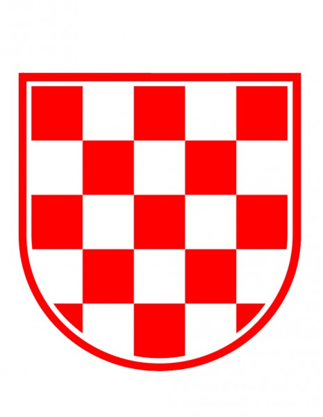 Historic Croatian Coat of Arms 1990 / Red Field