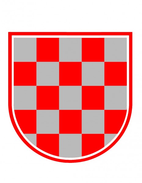 Historic Croatian Coat of Arms 1990 / Silver Field