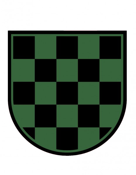 Historic Croatian Coat of Arms 1990 / Olive-Black
