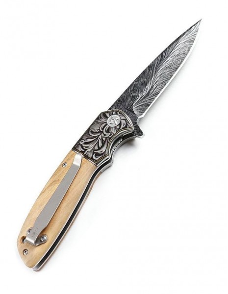 Chongming CM77 Damascus Folding Knife