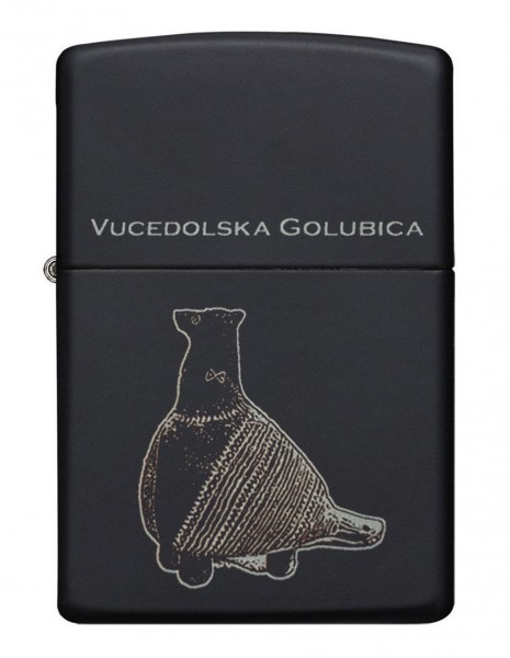 Original Zippo Lighter Vucedolska Golubica Black Matte 218
