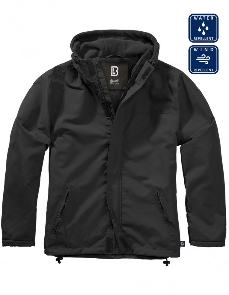 Brandit Anorak Jacket Full Zipp Black 3167-2