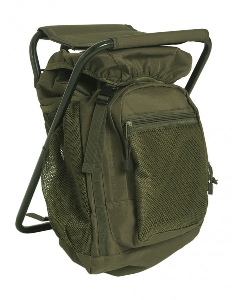 Hiking Fishing Backpack With Chair 20L Olive Miltec 14059001