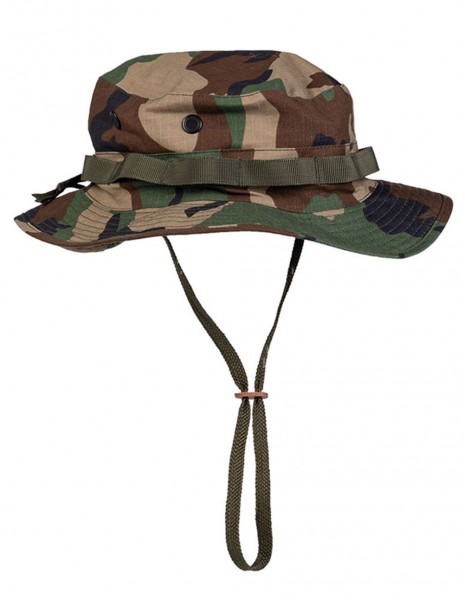 Adjustable USGI Boonie Hat One Size Woodland Miltec 12323020