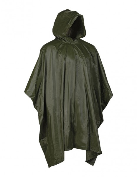 Classic Waterproof Raincoat Poncho Olive Miltec 10628501