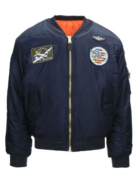FX USAF Navy / MA1 Flight Jacket / 7 Emblems