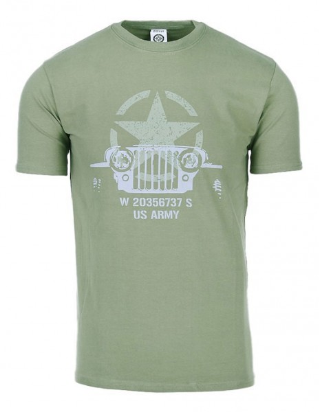 FX T-Shirt / Premium Cotton / WWII Series / Army Star Jeep / Olive